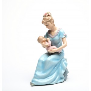 CosmosGifts Decorative Mom Holding a Baby Girl Musical Box SMOS1333